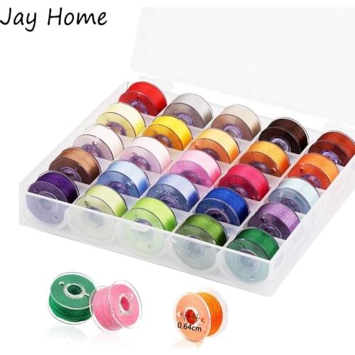 25Pcs Sewing Machine Bobbins Multicolor Plastic Thread Spools for Hand and Machine Sewing DIY Quilting Sewing Accessories