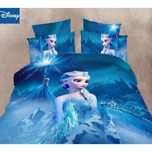 Frozen Cheaper Bedding Set Single Size Childrens Bedroom Decoration Twin Fitted Sheet Duvet Covers 4pcs Free Shipping Promotion