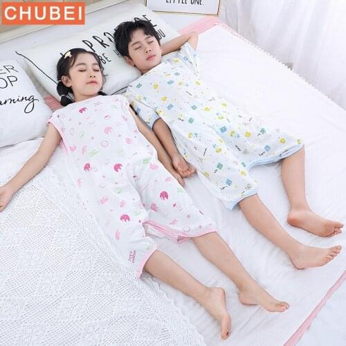 Summer thin Sleepsack Cartoon Split Leg Warm Thick Cloth Jumpsuit Baby Sleeping Bag