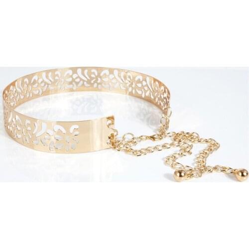 2021 hot sale women luxury chain belts wild fashion waistbelts dress accessories female metal wide belts girdle BL52