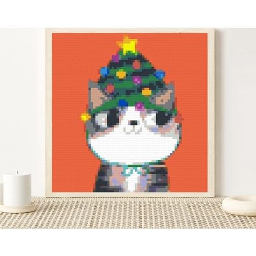 MAXFUN Photo Custom 4800 PCS Building Block Painting Pet Cat Q version DIY Puzzle Pixel Art Mosaic Wall Mural Home Decoration