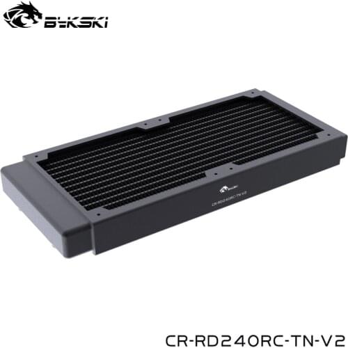 Bykski 240mm Copper Radiator About 30mm Thick Computer Water Cooling Liquid Heat Sink For 12cm PC Fans,CR-RD240RC-TN-V2