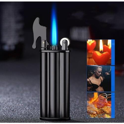 Metal Lighters Gas Lighter Butane 1300C Turbo Lighter Flames Cigar Cigarettes Lighters Smoking Accessories Gadgets for Men