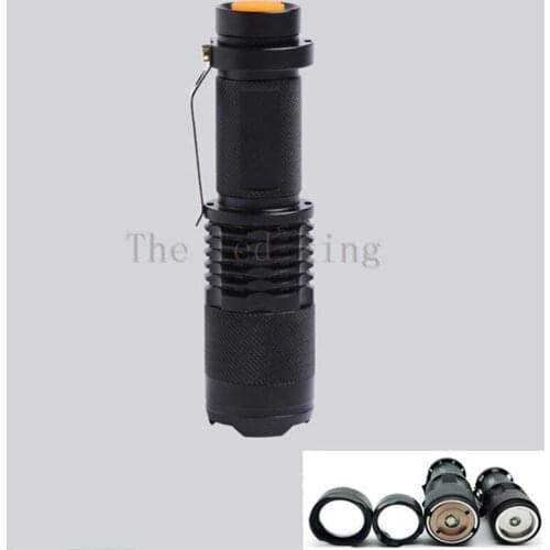 Powerful G700 Flashlight Cree XML T6 Q5 led Aluminum Waterproof Zoom Camping Torch Tactical light AA 14500 Battery