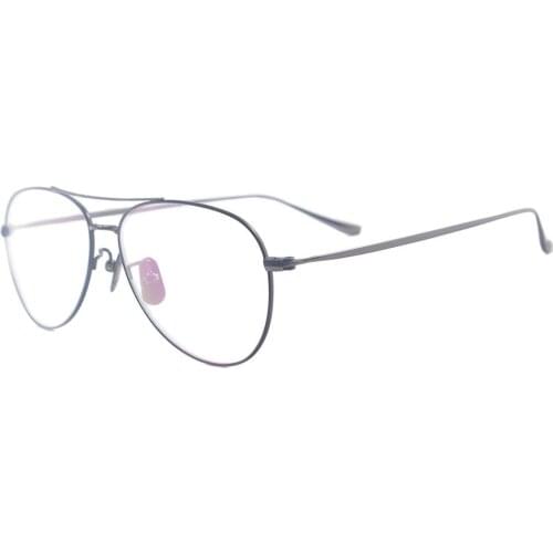 Men and Women Fashion Double Bridge Metal Full Rim Eyeglasses Prescription Glasses Frame For Myopia Lenses Presbyopia Multifocal