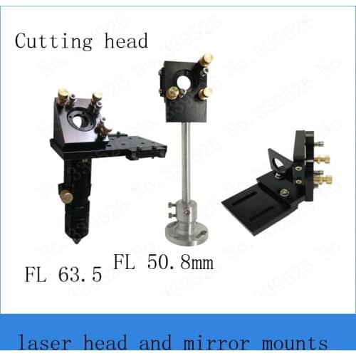 CO2 laser head set CO2 lase cutting head+reflective Si mirror 25mm+focus focal lens 20mm for co2 laser cutting mount parts