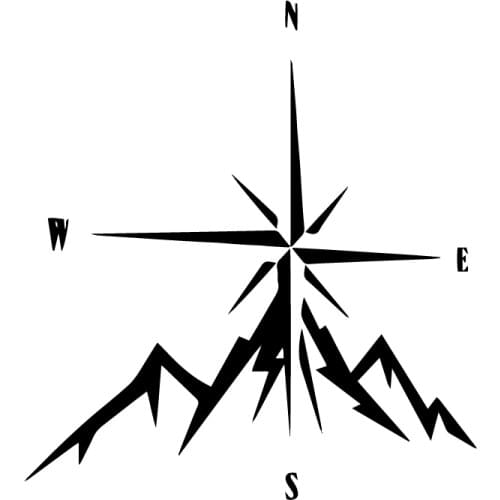 Car Stickers Compass Stickers vinly sticker for cars door caraccessories decoration