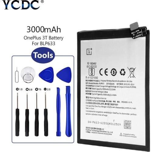New 3400mAh Battery BLP633 For Oneplus 1 1+ 3T One Plus Three T A3010 Mobile phone Replacement Li-polymer Batteries With Tools