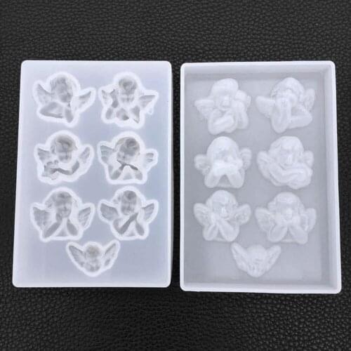 New DIY Crystal Epoxy Drop Glue Angel Mold DIY Jewelry Pendant Making Mould Craft Hand-made Pendant Silica Gel Mold
