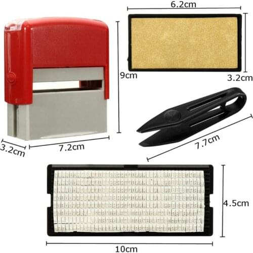 DIY Personalised Inking Rubber Stamp Kit Customised Business Name Address H58C