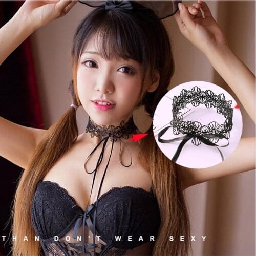 Sexy Lace Neck Ring Necklace Collar SM BDSM Game Bondage Restraints Adult Sex Toys for Couples Woman Cosplay Erotic Sex Products