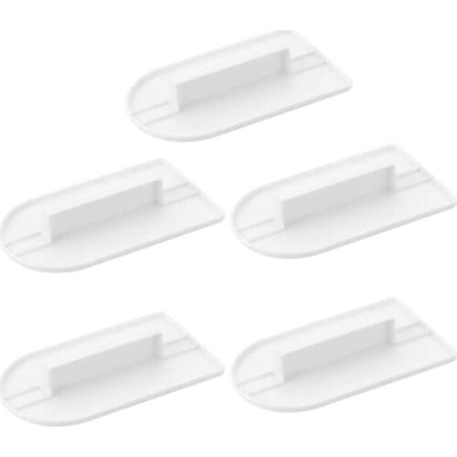 Cake Scraper, Cake Smoother Tool, Plastic Cake Fondant Cream Edge Smoothing Decorating Tools With Handle(5 PCS)-ABUX