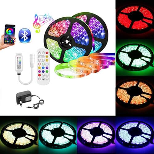 LED Light with 5050RGB Bluetooth Music Set 12V Low Voltage Flexible Colorful Neon Light Strip Family Atmosphere Decoration