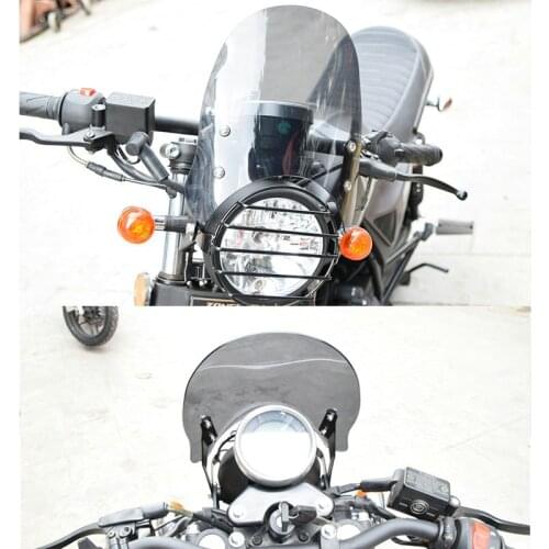 Motorcycle Windshield For 1997 - 2018 2019 2020 Suzuki TU 250 X TU250X Windscreen Screen Bracket Headlight Mount Gray Clear