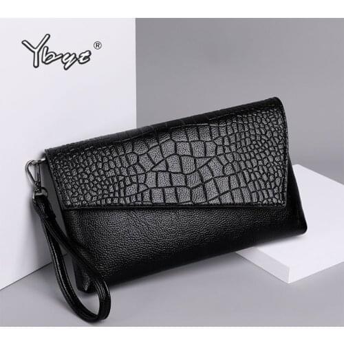 Vintage women evening clutch crocodile pattern pu leather shoulder bag ladies crossbody bags female small envelope wallet