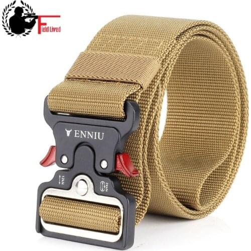 Military Belt Men Tactical Belts Survival Gear Multifunctional Heavy Duty Quick SWAT Combat Male Amry Soldier Safety Nylon Belts