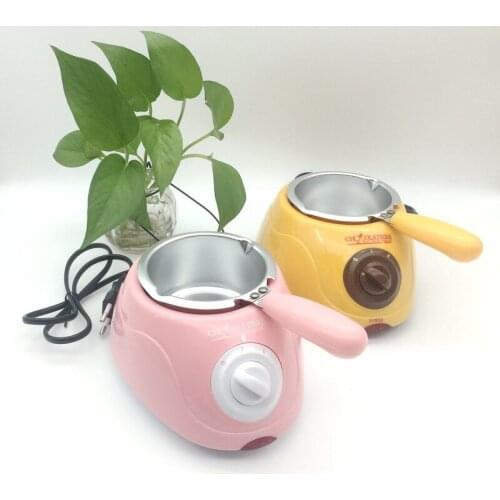 220V 30w 250ml yellow/pink DIY Chocolate Melting Pot two gears adjustment Handmade soap stove 19x14cm