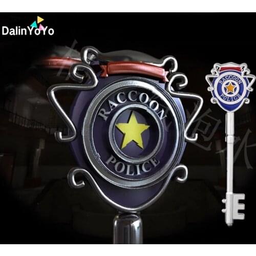 1Pcs Game Residents Evils 2 Key Keychain Raccoon City Police Station Jill Valentine S.T.A.R.S. Key Pendant Cosplay Jewelry Gifts