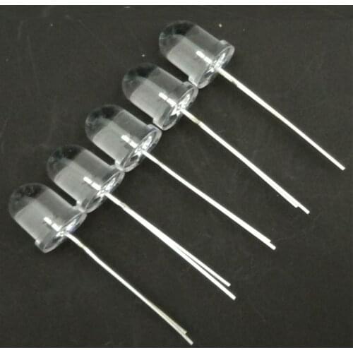 10PCS/LOT 8mm 850nm IR LED Infrared Diode LED Lamp 45 Degree Long Leg Through Hole 12mil chip Security light illuminator