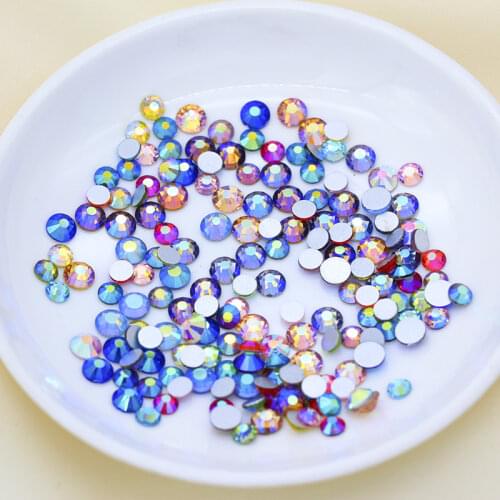 144/720p ss20 AB Glue on stone for Clothes Flatback Non hotfix Crystal rhinestone Nail Art Decoration Wedding Cards making beads