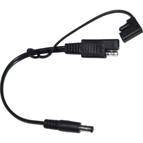 1x DC Solar Power Automotive SAE Male 12V 5.5mm x 2.1mm Male Plug Power Connector Cable Cord 9in/ 23cm 18AWG