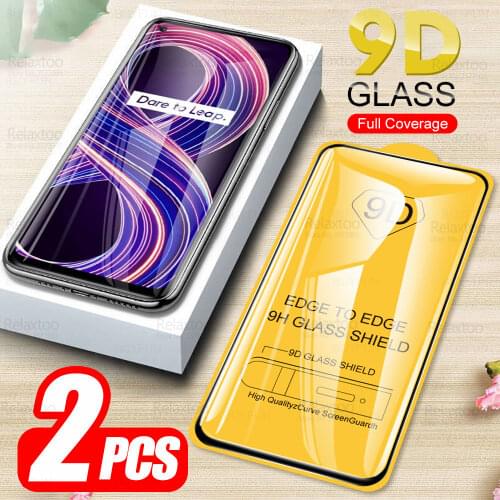 2pcs 9D Full Glue For Realme 8 5G Tempered Glass Screen Protector For Oppo Realme8 Pro 8Pro On Relme Ralme 8 4G Protective Film
