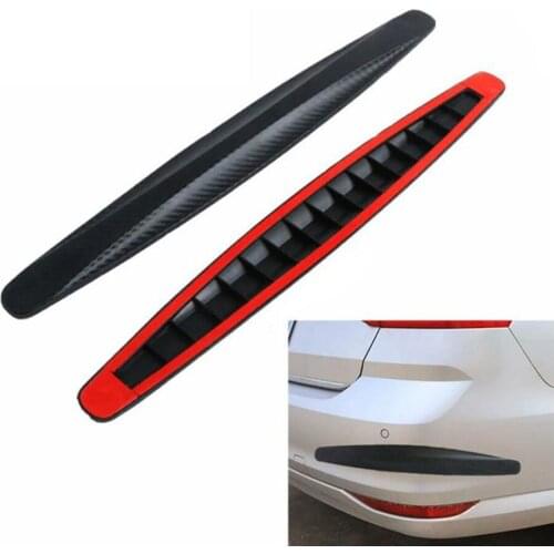 2Pc Car Door Anti-collision Strip Bumper Corner Guard Anti-Scratch Sticker Protection Body Protector Molding Valance Chin 40x5CM
