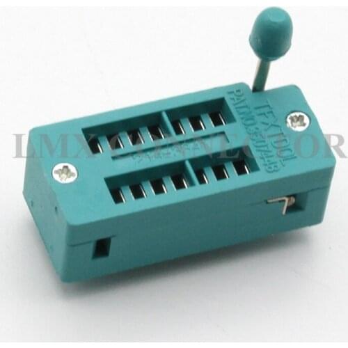 5PCS IC Activities Seat 14P Test Socket Locking Seat Single Chip Base Connector High Temperature Resistant Narrow-body