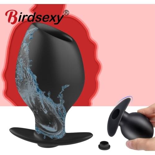 Hollow Anal Plug Tunnel Anal Sex Toys Chastity Enema Ring Shower Dilator Massager prostate Ass Cleaner Buttplug Intimate Goods
