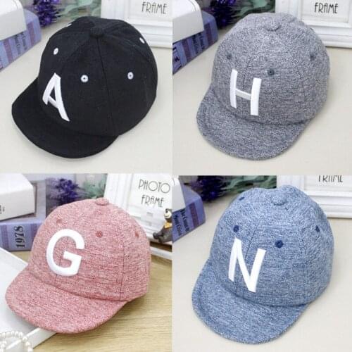 1 hot fashion word baseball cap Korean childrens hat embroidered word baby sunshade hat adjustable childrens hat