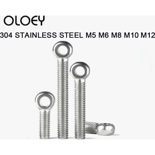 Eye Bolts Bolts Swing Bolt M5 M6 M8 M10 M12 Eye Bolts 304 Stainless Steel Bolts Swing Bolt Movable Joint bolt Ring Screw