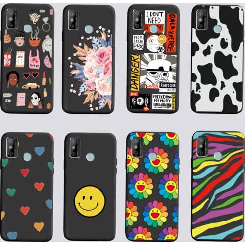 For Tecno Spark 5 air Case Printing Silicone Soft TPU Black Phone Cover for Tecno Spark 6 air Back Shells Cases for Spark 5 air
