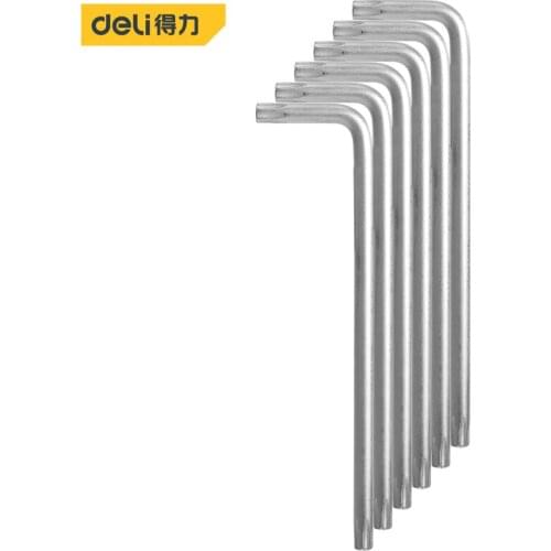 Deli L-Type Double End Allen Hex Key Hexagon Wrench Set T27 Torx Head Spanner Hexagonal Hand Tool Flower Head Wrench Screwdriver