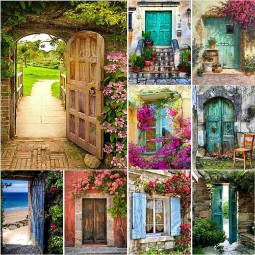 DIY 5D Door Painting By Rhinestone Diamond Full Round Drill Set Embroidery Cross Stitch Kit Accessories Art Decor for Hotel