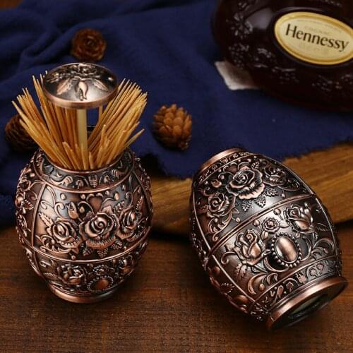 European Toothpick Cartridge Automatic Toothpick Box Zinc Alloy Creative Toothpick Bottle Toothpick Cartridge