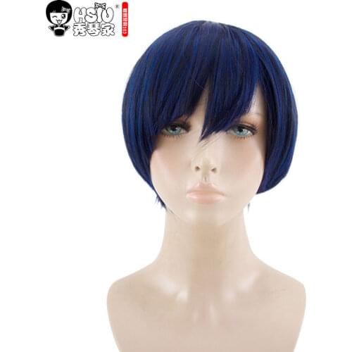 HSIU High quality My Hero Academy/Academia Tenya Iida Anime Cosplay Wig Costume Play Wigs Halloween Costumes Hair free shipping