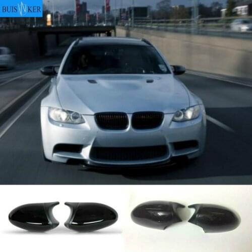 Carbon Side Wing Mirror Cover For BMW 1 3 Series E82 E88 2007 ~2009 E90 E87 E91 E93 E81 E92 high quality black Rear-View Caps
