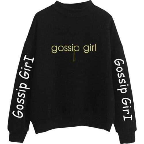 Gossip Girl Fashion Print Turtleneck Sweatshirts Women/Men Long Sleeve Sweatshirts Hot Sale Casual Harajuku Streetwear Clothes