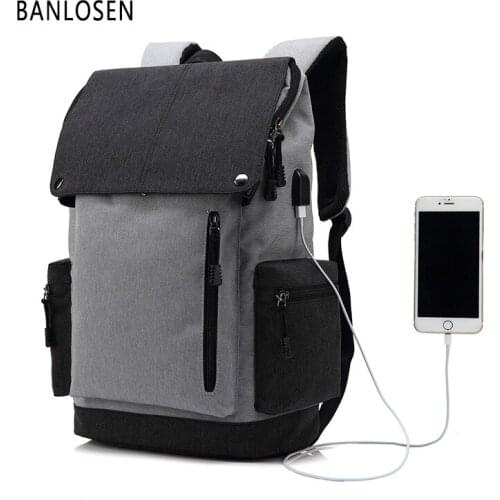 USB Design Men Black Backpack Waterproof Large Capacity 14 Inch Laptop Bag Travel Backpack women School Bags Mochila Masculina