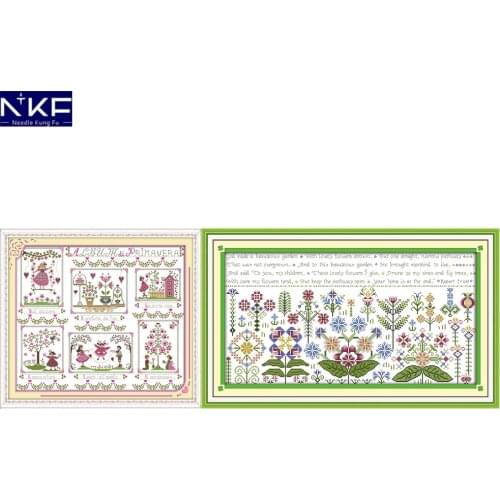 NKF Tapestry Stamped Cross Stitch Kits 11ct 14ct Needdles Embroidery Set Chrinese Counted Cross Stitch Pattern for Home Decor