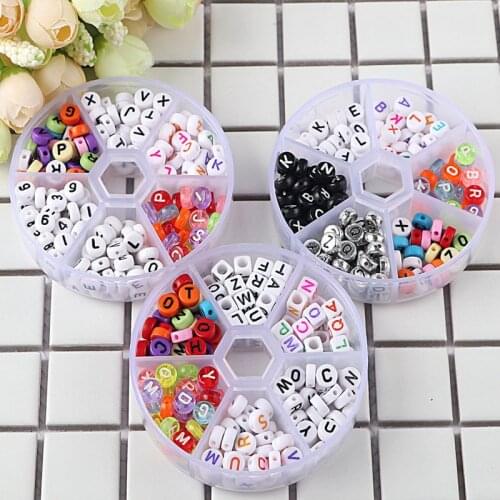 New DIY Letter Bead Set Handmade Beaded Toy Making Bracelet Necklace Accessories Craft Set Beaded Material Toy Gift for Girl