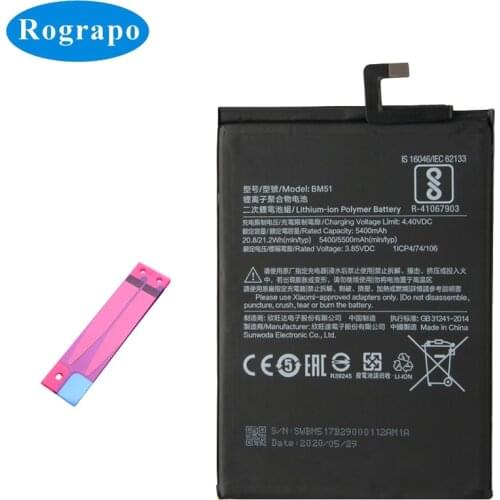 New Original 5500mAh BM51 Mobile Phone Replacement Battery For Xiaomi Mi Max 3 Max3