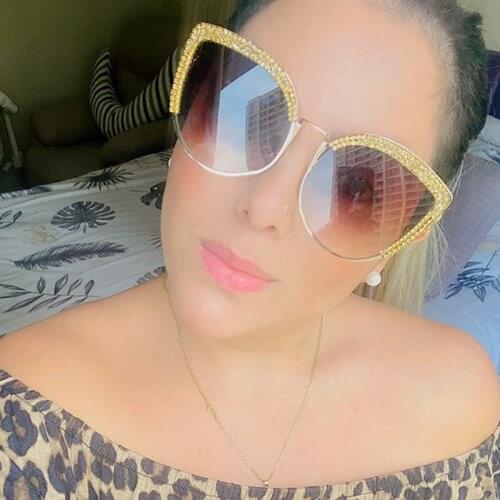 Women Sunglasses 2020 Sexy Cat Eye sun glasses luxury brand Handmade fashion Shades For Female oculos Vintage glasses