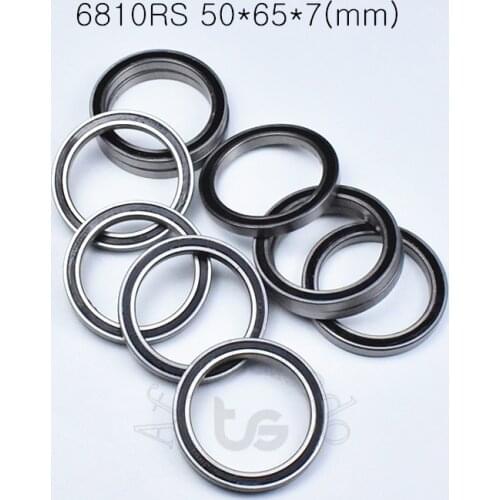 6810RS 50*65*7(mm) 10pieces bearing ABEC-5 Rubber sealed bearing Thin wall bearing 6810 chrome steel bearings