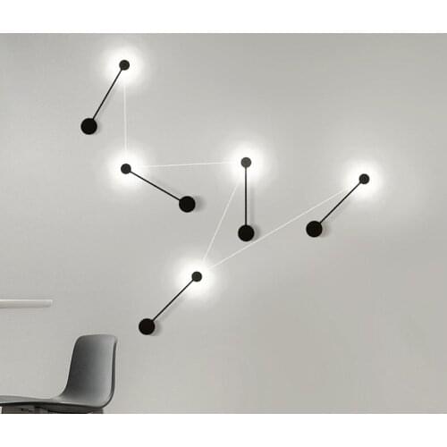 Nordic post-modern designer staircase aisle living room decoration wall lamp creative simple personality bedroom bedside lamps