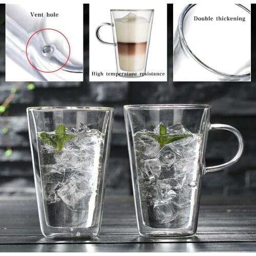 Transparent High Borosilicate Glass Drinks Tea Cup Water Cup Creative Beer Clear Glass Cup Container Milk Bar Coffee Pots