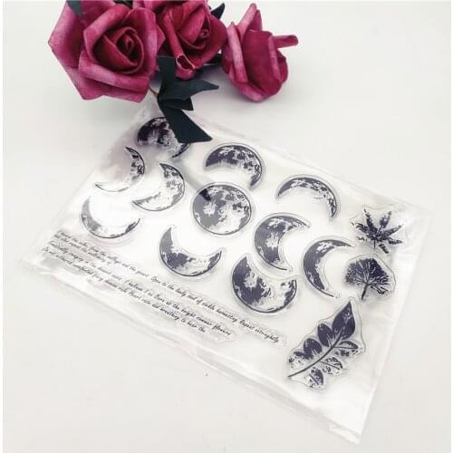 11*16CM Lunar Eclipse Transparent Clear Stamps / Silicone Seals Roller Stamp For DIY Scrapbooking Photo Album/Card Making