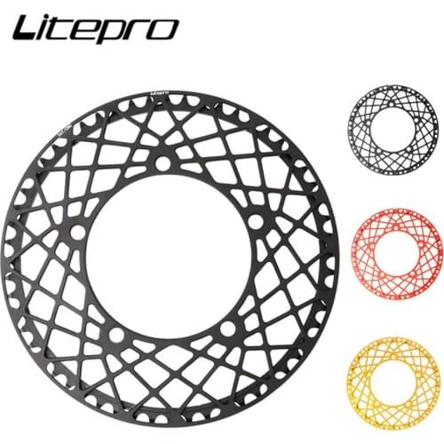 Litepro Single Disc Chainring Folding Bike Chainwheel 53/56/58T Spider Sprocket BCD130 Aluminum Alloy Crankset Road Bicycle BMX