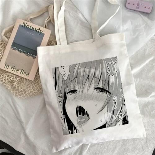 Japanese new bigcapacity casual Harajuku Korea Ulzzang y2k canvas bag fashion women shopper bag cartoon fun punk shoulder bags