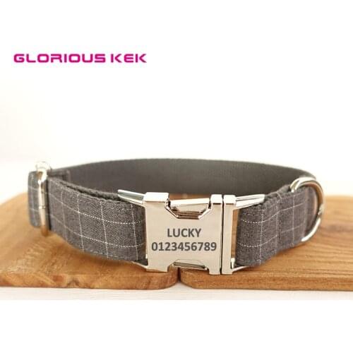 Winter Suit Pattern Designer Dog Collars Custom Adjustable Nylon Pet Dog Collar for Small Dogs Metal Buckle Anti-Bite Necklace